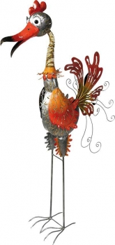 Vogel Mrs. Schmidt ist Silberfarben  ca 150 cm hoch,  Lieferung frachtfrei