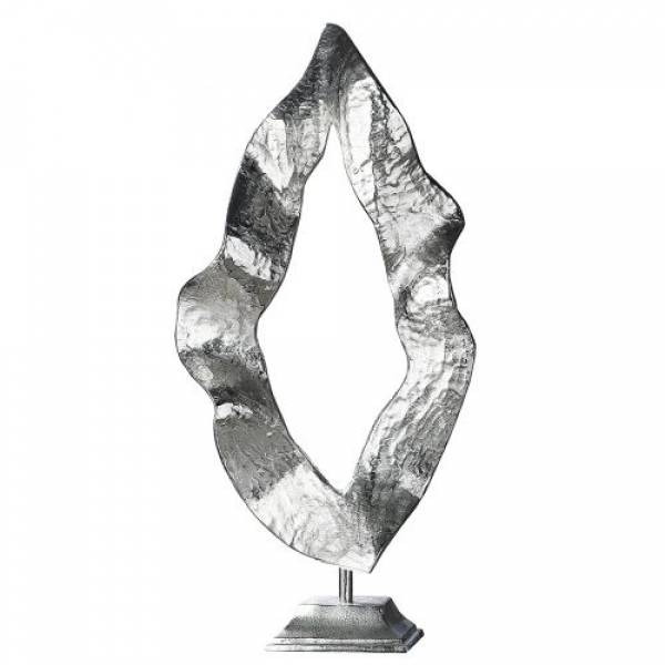 Flamme Silber aus  Aluminium  ca. 80 cm hoch
